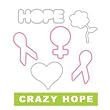 NEW Pk of 24 GLOW IN THE DARK Rubber Bands CRAZY HOPE