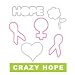 NEW Pk of 24 GLOW IN THE DARK Rubber Bands CRAZY HOPE
