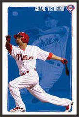 Phillies Shane Victorino Framed Poster