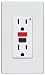 Leviton 7599-RPW 15 Amp, 125 Volt, SmartlockPro GFCI with Red and Black Test and Reset buttons, Decora screwless wallplate included, White
