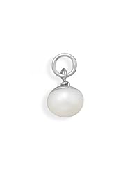 MMA Silver - Rhodium Plated Cultured Freshwater Pearl Charm Bead
