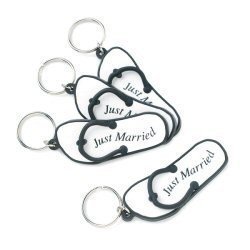 "Just Married" Flip Flop Key Chains