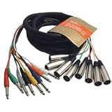 HOSA XLR (M) - 1/4 PHONE, 5m (16.5 ft.) x 8