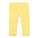 Yellow Knee Length Stretch Lace Trim Opaque Leggings Girls 7-16