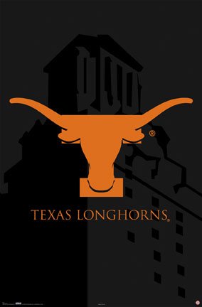 University of Texas Longhorns POSTER NCAA Hook em Horns – 36″ x 24″