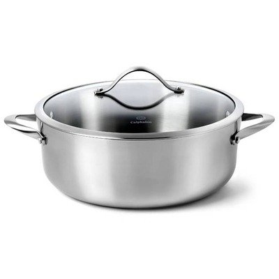 Contemporary Stainless Steel 8 Quart Dutch Oven with Cover