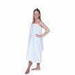 Scalpmaster Poly Cotton Client Gown Elastic White Scalpmaster Poly Cotton Client Gown Elastic White