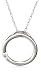 14k White Gold Diamond Circle Pendant (.03 cttw, J Color, I2 Clarity), 18