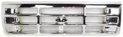 Evan-Fischer EVA17772015687 Grille Assembly Grill Plastic shell and insert Chrome Bar