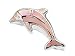 Silver Mother of Pearl Dolphin Brooch