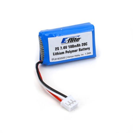 E-Flite 180mAh 2S 7.4V Li-Po 26AWG