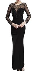 Sexy Sheer Backless Long Sleeves Cocktail Full Length Homecoming Dress/Party Dress/Wedding Dress 