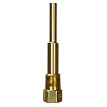 WIKA Brass Threaded Thermowell Reduced Shank for Bimetal and Gas Actuated Thermometers