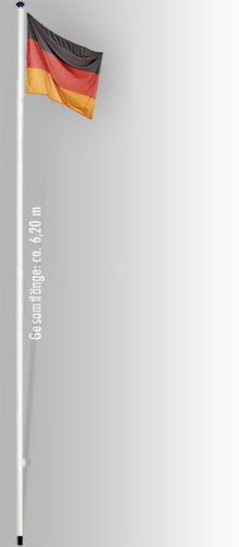 Stahl-Fahnenmast Komplett-Set 6,20 Meter