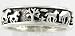 Southwestern Style Horse & Pony Story Band Ring in Sterling Silver for Men or Women, Sizes 5, 6, 7, 8, 9, 10, 11, 12, 13, 14, and 15, #10825