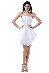 Strapless Satin Off the Shoulder Sleeveless Backless Evening Dress 