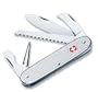 Victorinox Swiss Army Pioneer Harvester Pocket Knife (Silver Alox Ribbed)