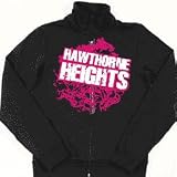 HAWTHORNE HEIGHTS - Dissolve And Decay - Black Zip Up Jogger Fleece / Track Jacket