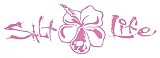 Salt Life Signature Hibiscus Decal PINK Md