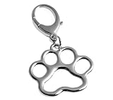 Paw Print Charm Large Sterling Silver for Dog Lovers and Cat Lovers by Ashley & Co. Paw Print Jewelry