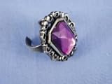 Gothic Costume Ring with Purple Stone