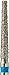 ValuDiamond V-848/016M Diamond Burs, Single Use/Multi-Use for All Shapes and Grits, Flat End Taper (Pack of 10)