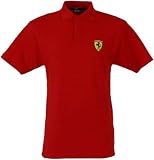 Ferrari Textured Shadow Stripe Polo Shirt - Red