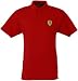 Ferrari Textured Shadow Stripe Polo Shirt - Red