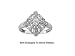 Awesome Genuine Sterling Silver Cubic Zirconia Filigree Ring