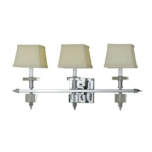 AF Lighting 6767-3W Candice Olson Cluny 3 Candle Base Sconce, Chrome with Strong Crystal... by 