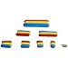 Bel-Art Scienceware F371850000 Teflon (PTFE), Color-Coded, Octagonal Spinbox Magnetic Stir Bar Assortment, with Pivot Ring (Box of 24)