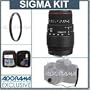 Sigma 70-300mm f/4-5.6 APO DG Macro Tele Zoom Lens Kit for Pentax AF Cameras, with Tiffen 58mm UV Filter, Lens Cap Leash, Professional Lens Cleaning Kit