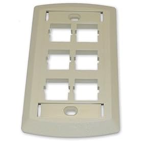 Suttle 6 Outlet Face Plate - Ivory-SE-STAR500S6-52