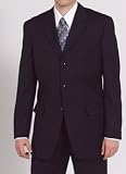 Jones New York Solid Navy Blue 3-Button Wrinkle Resistant Suit