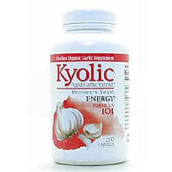 Kyolic - Garlic Formula 101 Energy Formula With Brewers Yeast - 200 Capsules, 4 Pack