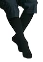 Maxar Graduated Compression Travel Socks, Microfiber, Black, 2XL, Unisex (10-15 mmHg)