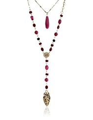 The SAK 2-Row Bead Arrow Y-Shaped Necklace, 18"