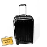 Grande valise &agrave; 4 roulettes cadenas TSA NOIR 130L 4x et ajustable &agrave; 360 degr&eacute;s extensible + 6cm Hauptstadtkoffer