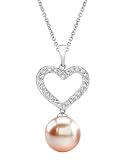 10mm Heart Shaped Peach Pearl Pendant in 18K Gold 317QDREESVL. SL160 10mm Heart Shaped Peach Pearl Pendant in 18K Gold