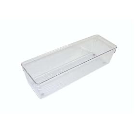 <b>Linus Drawer Organizers - Clear - 4"x3"x12" - 4 Sizes</b>