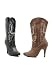 418-COWGIRL 4" Heel Ankle Boot Black Size 8