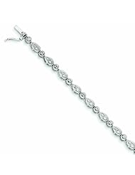 Genuine 14K White Gold White Gold Diamond Bracelet 8 Grams Of Gold 100% Satisfaction Guaranteed.