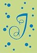 Monogram Polka Dot Garden Size Flag - J