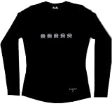 Women's Black Interlock T-Shirt With Long Sleeves And Printed Dogs