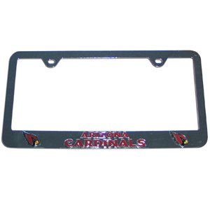 Steel fram license plate with the Arizona Cardinals logo