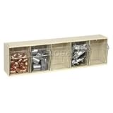 Tilt Out Storage Bin - 5 Compartments Beige