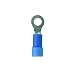 Panduit PV14-6RX-C Ring Terminal, Vinyl Expanded Insulation, 16 - 14 AWG Wire Range, #6 Stud Size, Blue, 0.03" Stock Thickness, 0.200" Max Insulation, 0.31" Terminal Width, 0.96" Terminal Length, 0.25" Center Hole Diameter (Pack of 100)