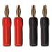 Acoustic Research AP307 Speaker Banana Ends, set screw type, 2 pr./pkg Red/Black