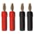Acoustic Research AP307 Speaker Banana Ends, set screw type, 2 pr./pkg Red/Black