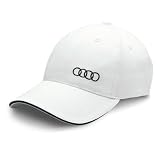 Audi Premium Twill White Baseball Cap by Audi